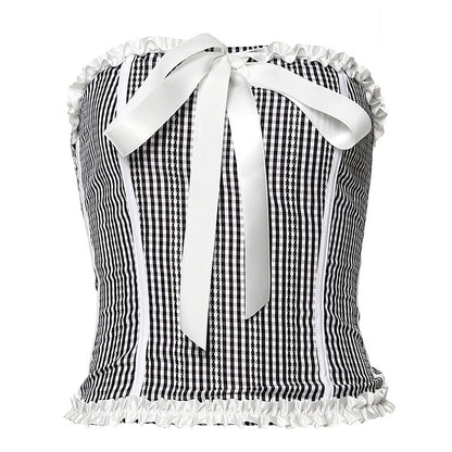 Strap collar bow tube top