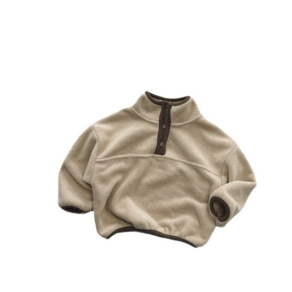 Boys' Korean-style Mori Style Warm Thin Top