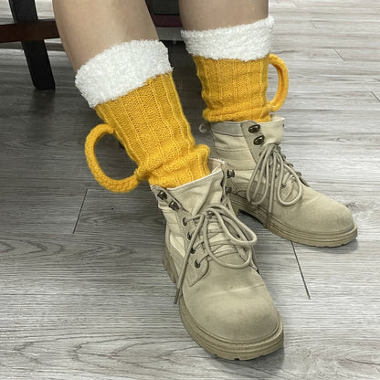 3D Beer Steins Color Matching Warm Feet Bandana Mid-calf