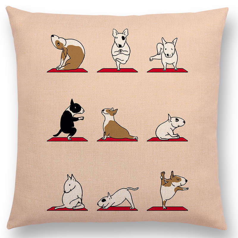 Dog animal printed pillow case