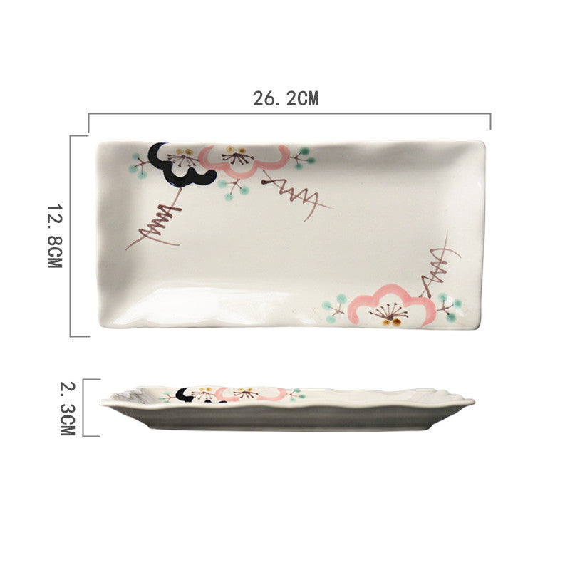 Ceramic Hand-painted Western Food Microwave Breakfast Plate