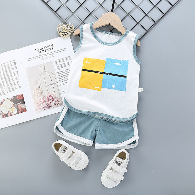 Pure cotton boys and girls suit