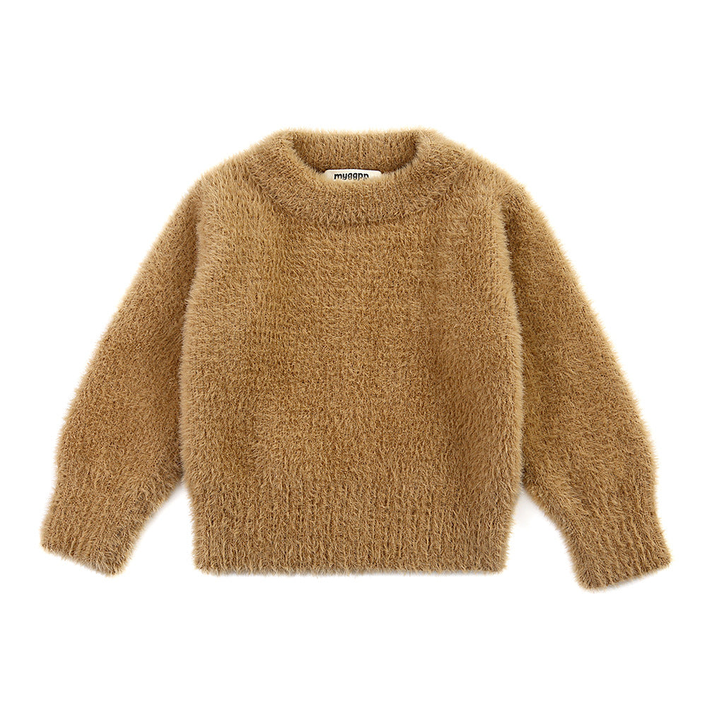 Imitation otter pullover sweater