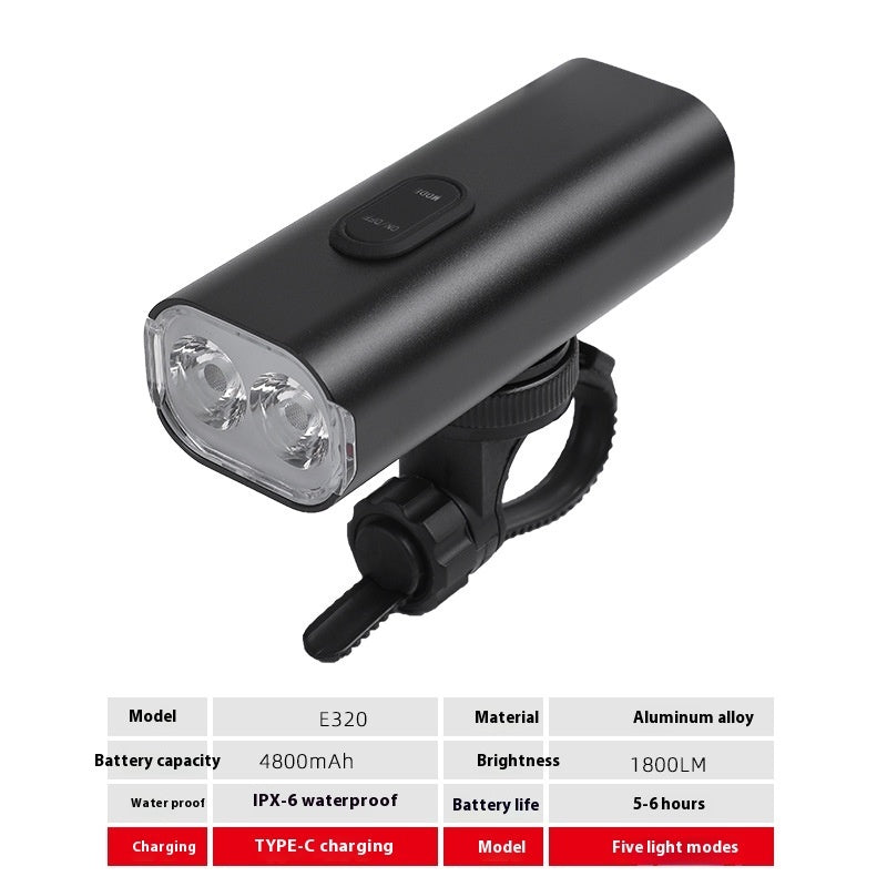 New Bicycle Headlight USB Rechargeable Cycling Light Suit