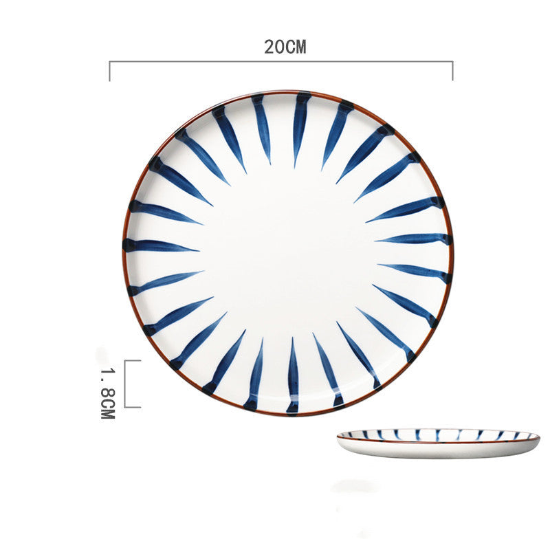 Ceramic Hand-painted Western Food Microwave Breakfast Plate