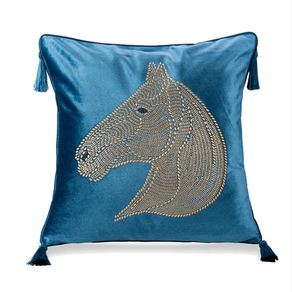 Bedroom Bedside Hot Drill Horse Head Pillow Cover