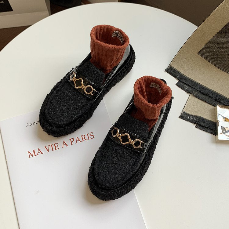 Trendy women's shoes leopard print single shoes