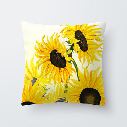 Geometric yellow Hawaiian pillowcase
