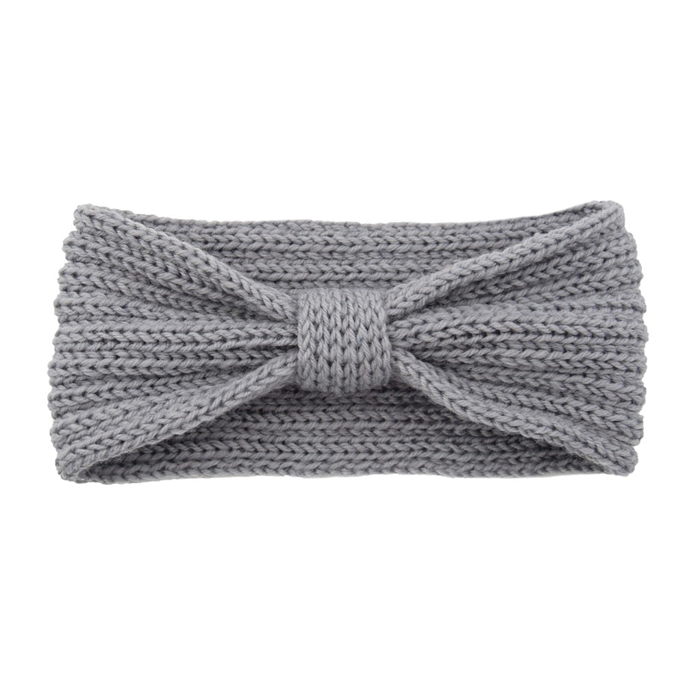 European and American flat stitch bow headband