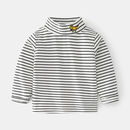 Children's Bottoming Shirt Striped Non-hooded Boy Long-sleeved Senior Casual Shirt