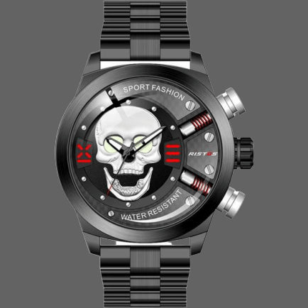 LONGBO 9439 Fashion Circular Skull Watch