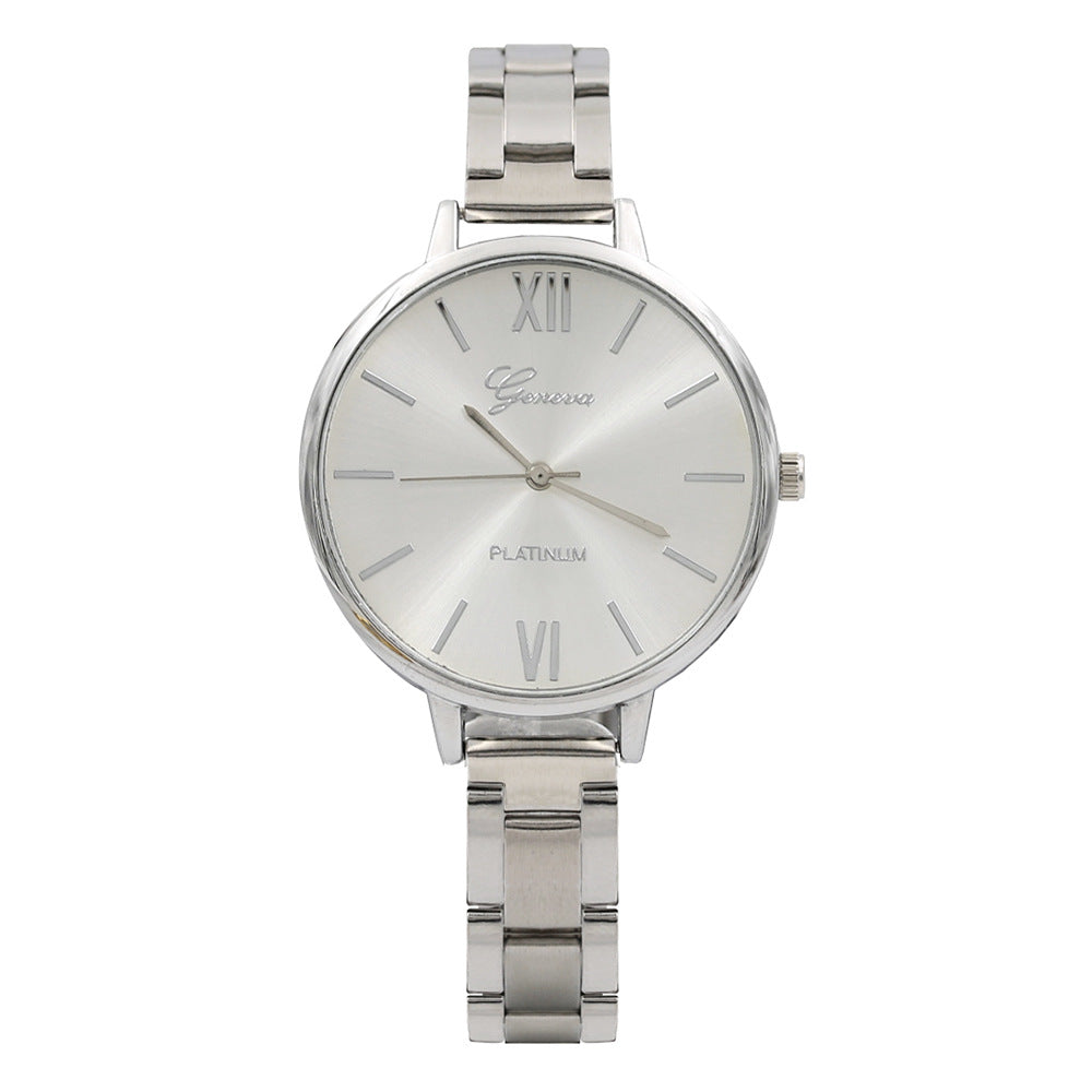 12 head nail steel belt ladies watch