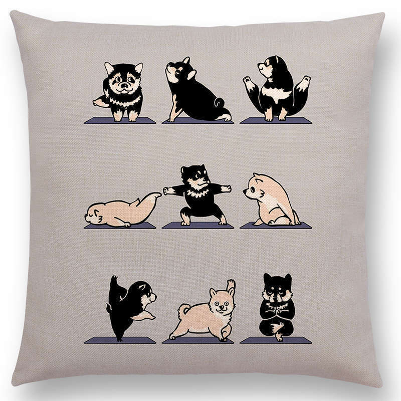 Dog animal printed pillow case