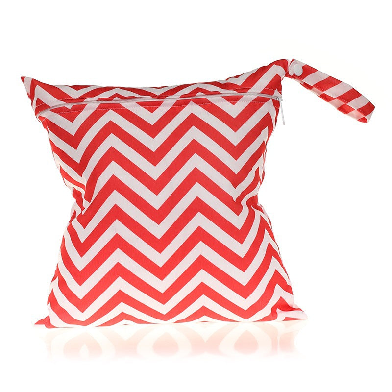 Single zip diaper storage bag