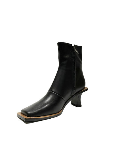 Women's retro leather short boots