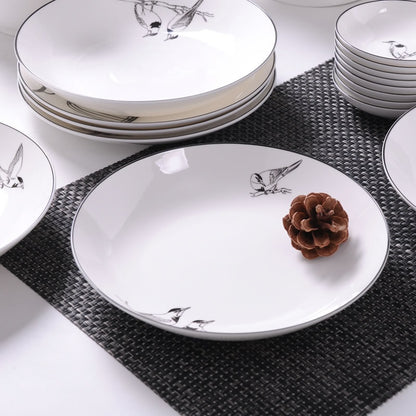Bone China Dish Deep Plate Shallow Creative European Style