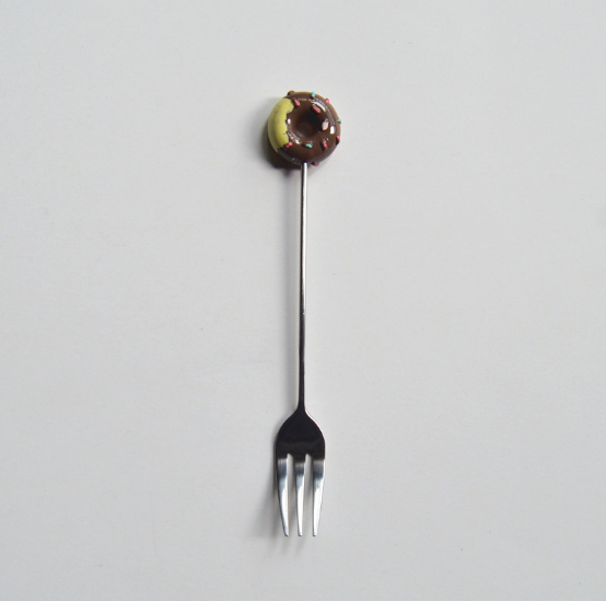 Doughnut cutlery fork spoon