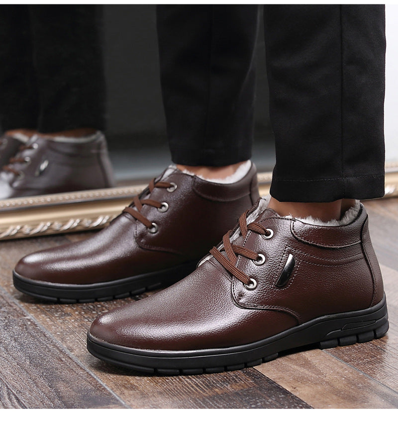 New style cotton shoes casual first layer cowhide old shoes