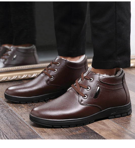 New style cotton shoes casual first layer cowhide old shoes