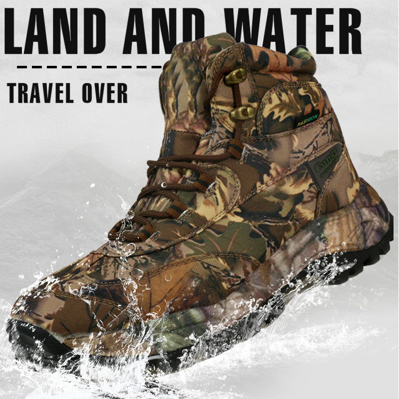 Men's high top waterproof hiking shoes plus size