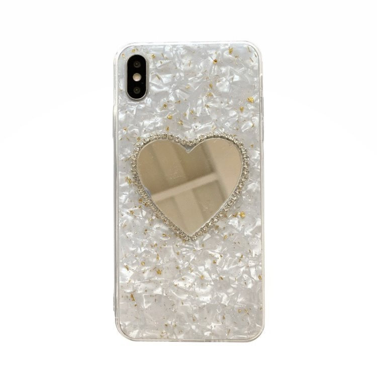 Gold foil love mirror phone case