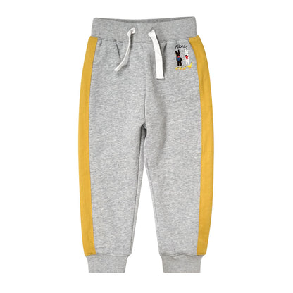 Children's Mid-Waist Rubber Band Belt Sports Casual Pants