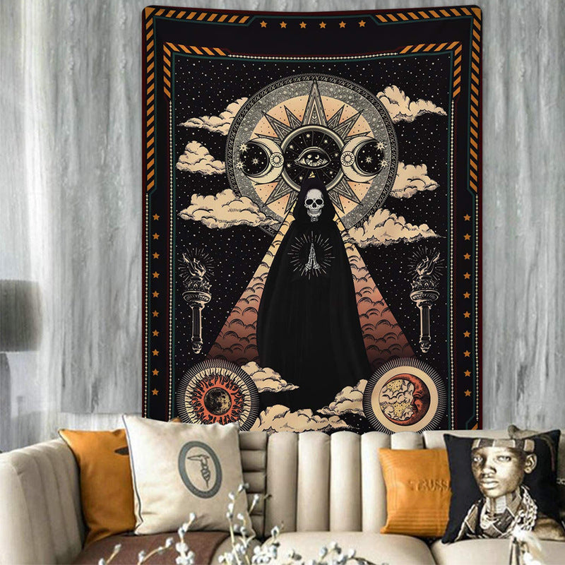 Bedroom decoration background cloth moon and sun print creative tapestry