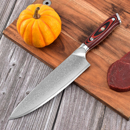 Damascus kitchen knife set chef's knife