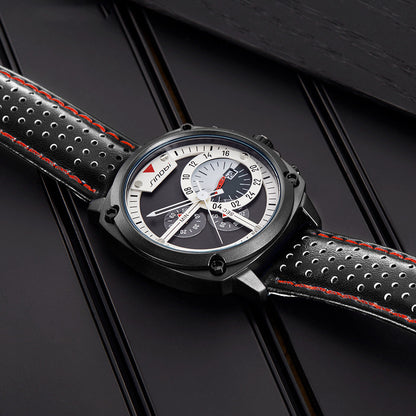 Multifunctional calendar waterproof quartz watch