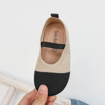 Children's peas shoes knitted shoes