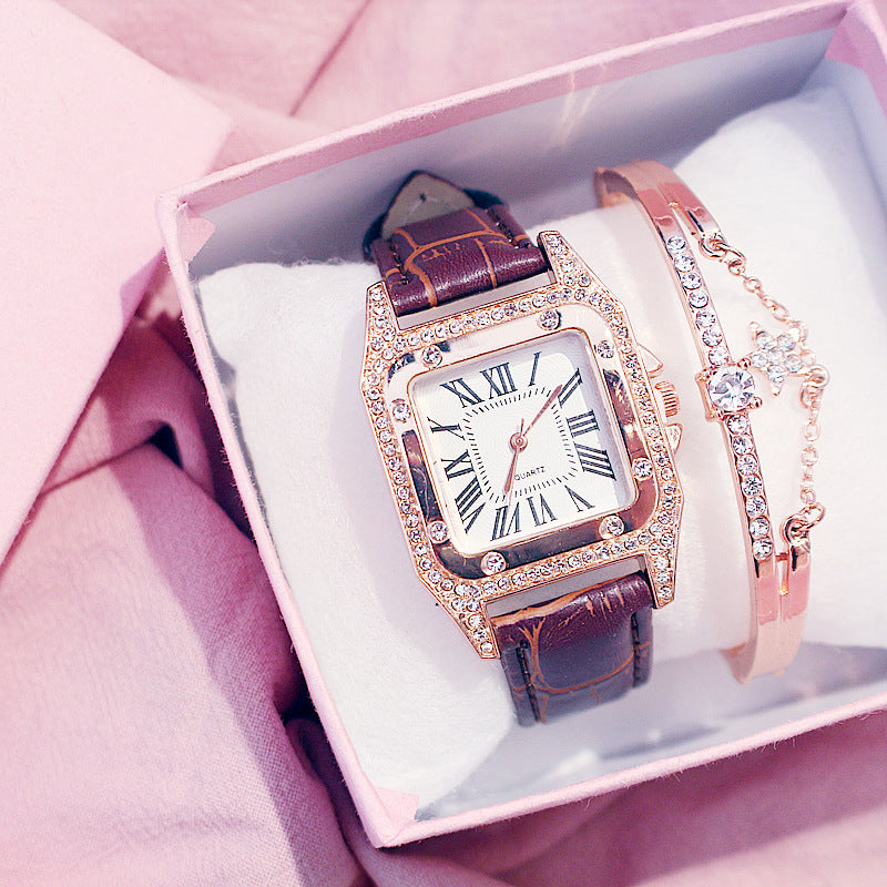 Casual simple running rhinestone atmospheric watch