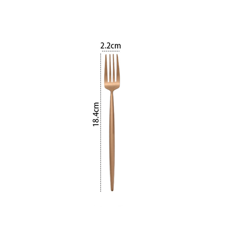Rose Gold Western Tableware Set Knife And Fork