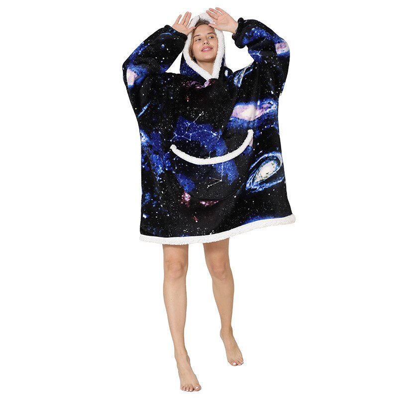 Homewear Plush Fleece Sherpa Blanket  Girls Sleepwear Homewear Fleece Warm Sherpa Blanket