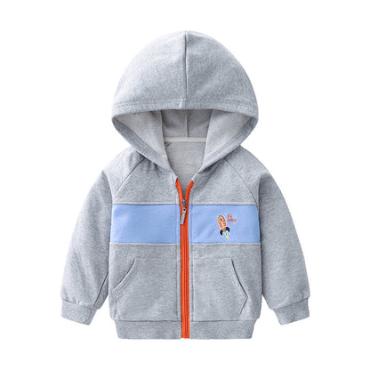 Fashionable And Simple Cartoon Children's Thin Coat