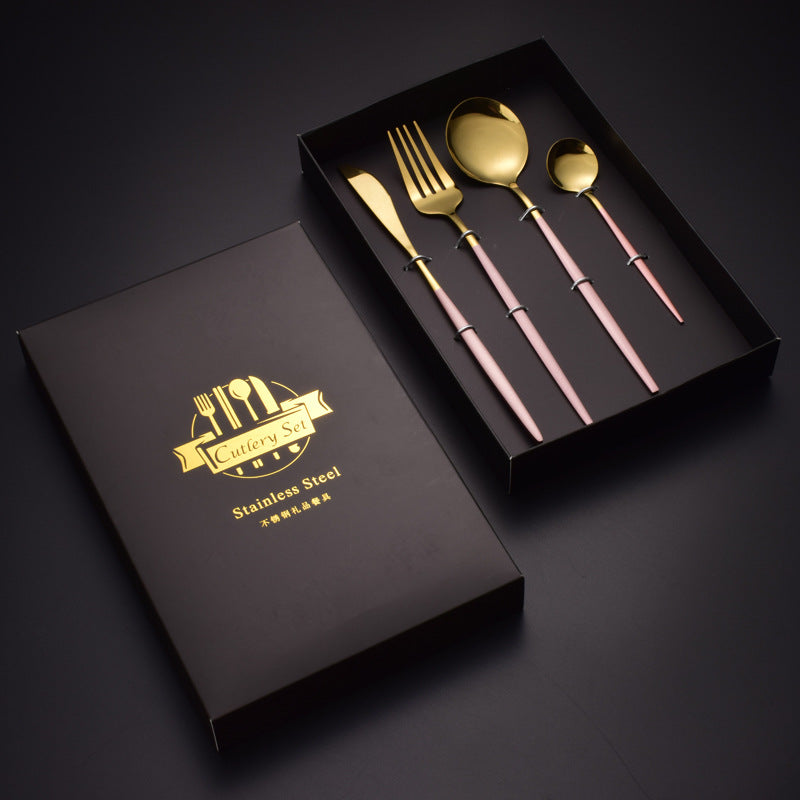 Four-piece Stainless Steel Western Knife Fork And Spoon