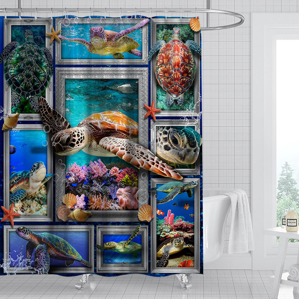 Digital Print-free Bathroom Curtain