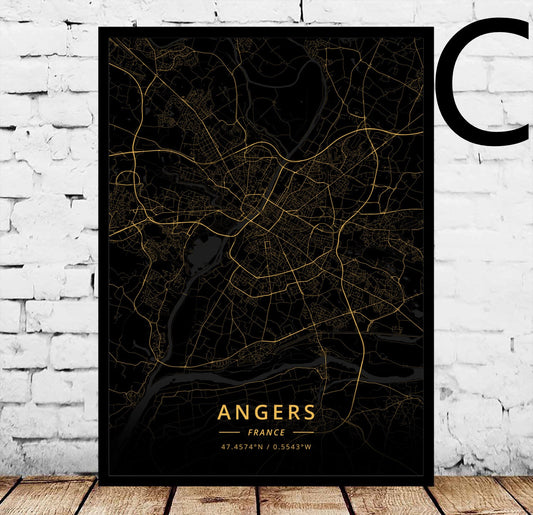 Poster Amiens Anges  Bethune Bordeaux,chest Caen, Marseille Cayenne France