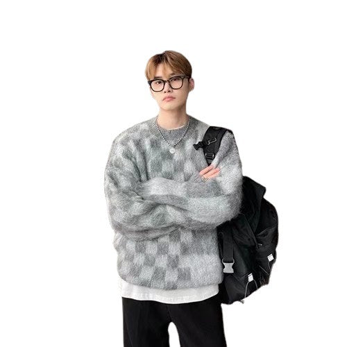 Men's Round Neck Pullover Loose Knit