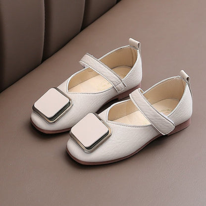 All-match Retro Soft-soled Girls Small Leather Shoes