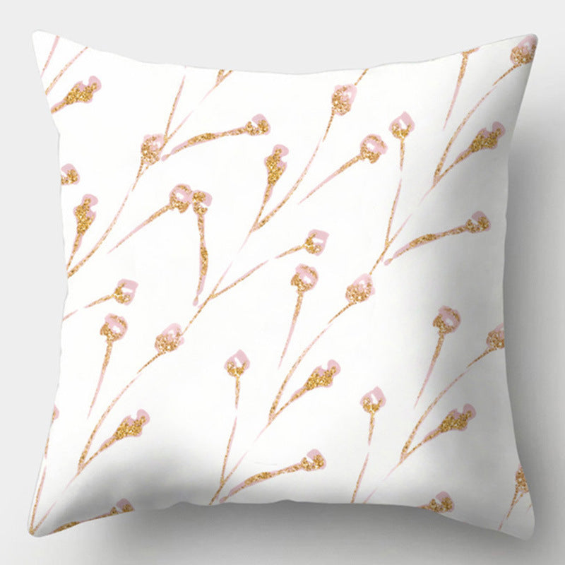 Modern Simple Pillow Home Cushion Geometric Amazon Hot Sale Peach Skin Fabric