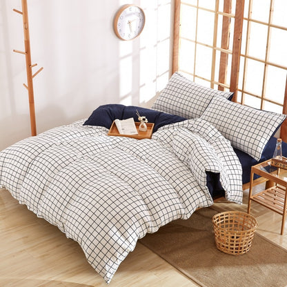 Cotton print four-piece quilt cover