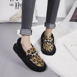 Trendy women's shoes leopard print single shoes