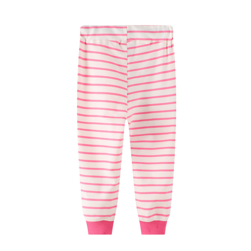 Embroidered Children's Pants Autumn Terry Cotton Children's Pants