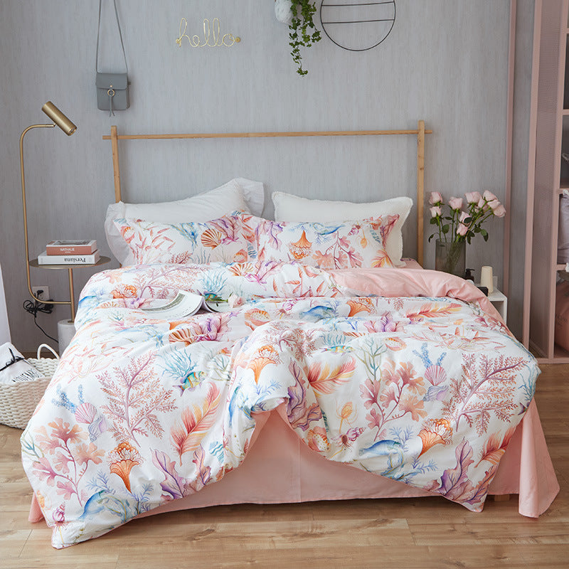60s long-staple cotton plant four-piece set