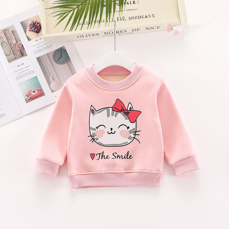 Children plus velvet thick autumn and winter sweater