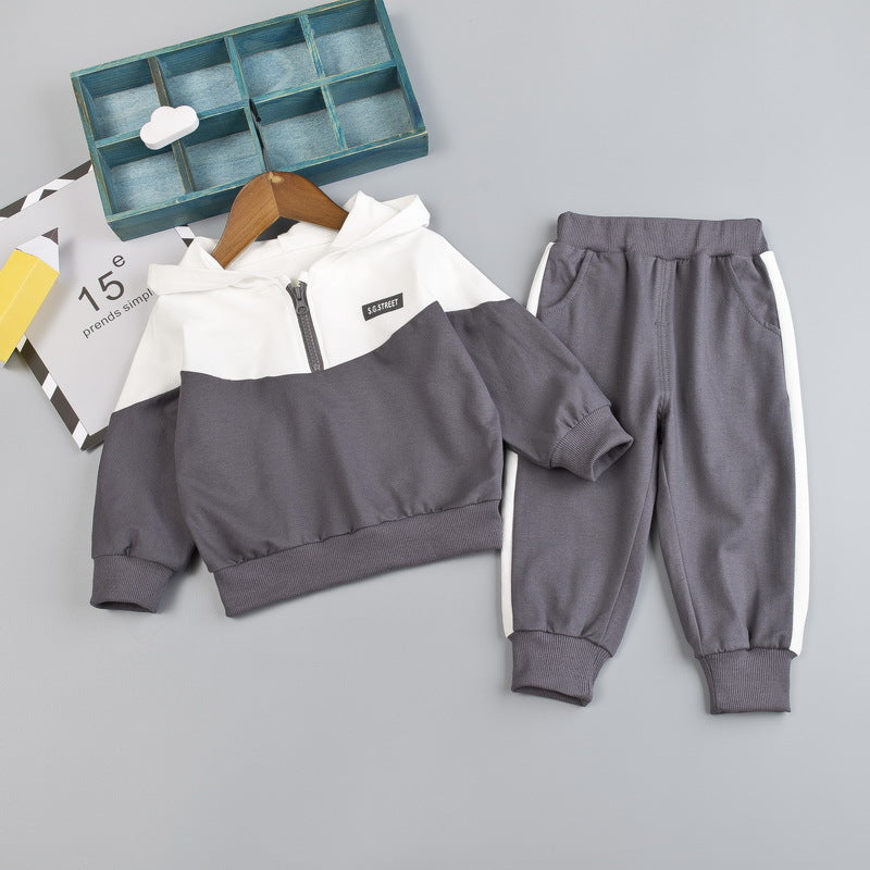 Children's hooded sports suit