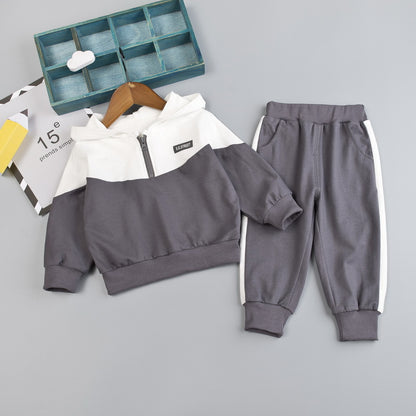 Children's hooded sports suit