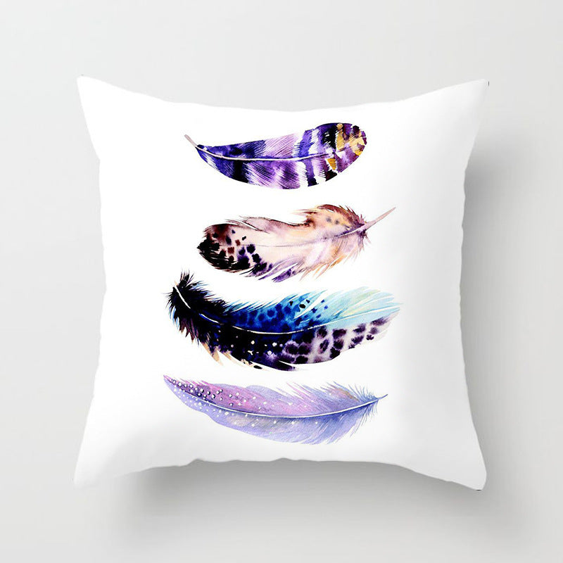 Peach Skin Feather Pillow Sofa Cover