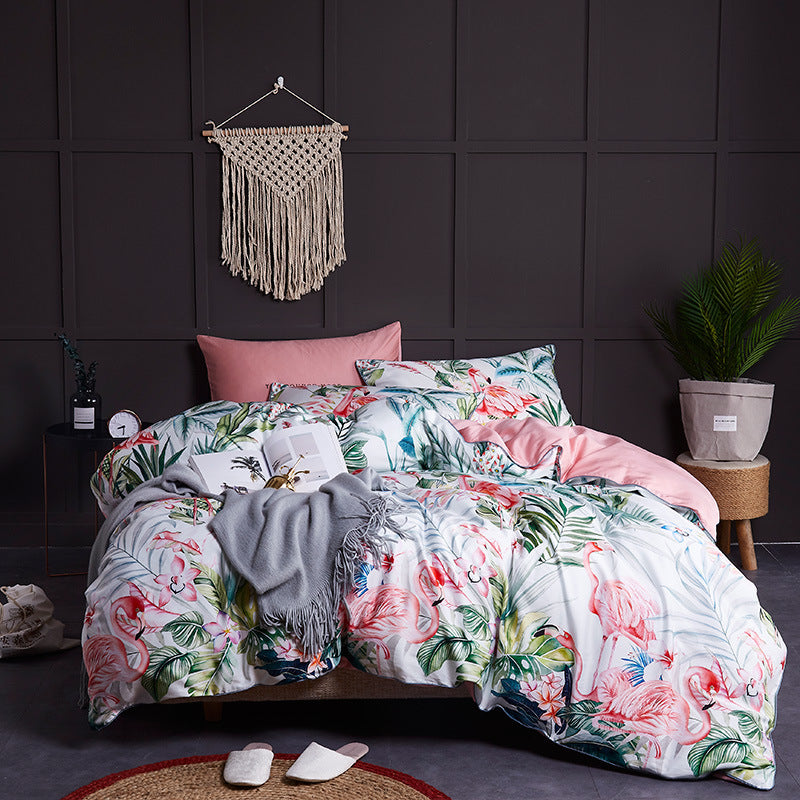 60s long-staple cotton plant four-piece set