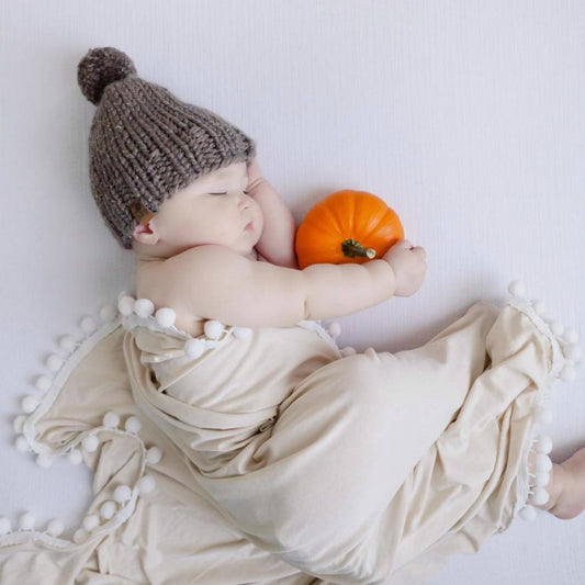 Baby Pure Cotton Padded Ball Edge Blanket Covering